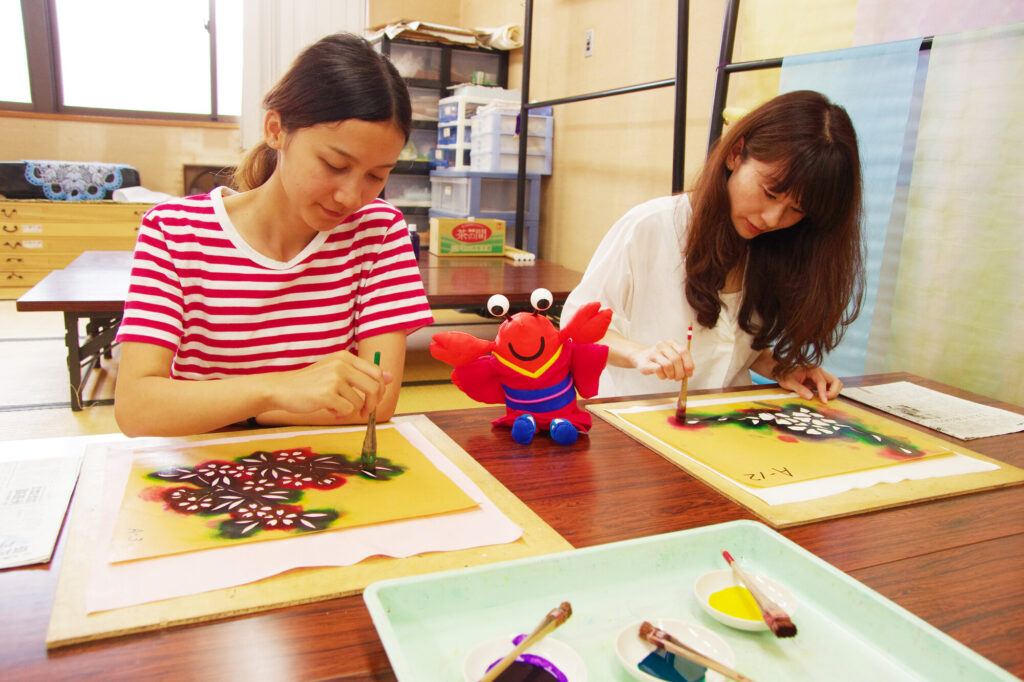 丹后绉纱手帕染色体验